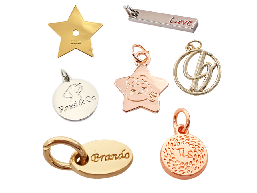 Luxury metal tags for jewelry