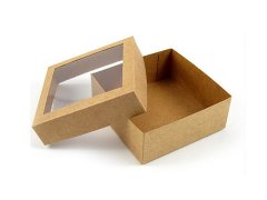 Craft paper box with window