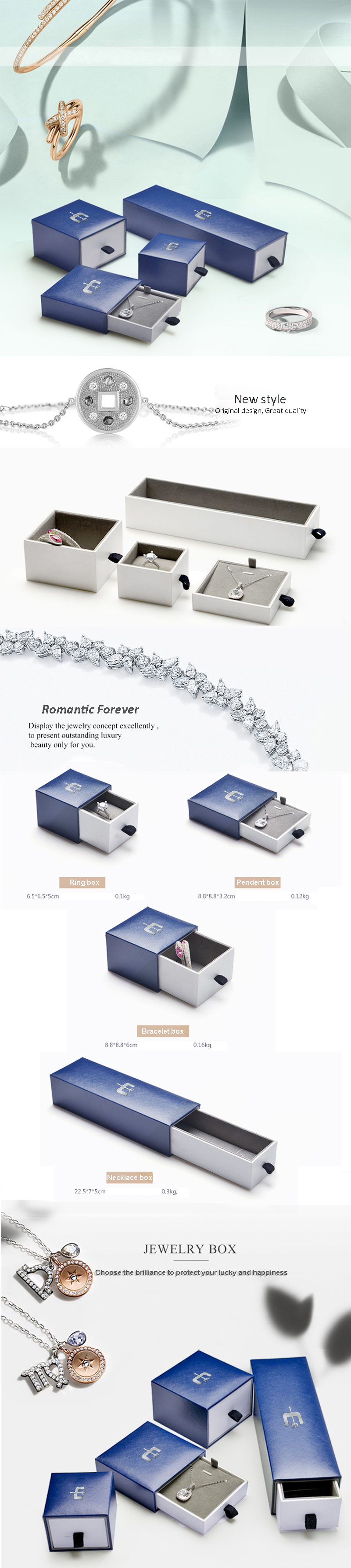 Luxury jewelry drawer box