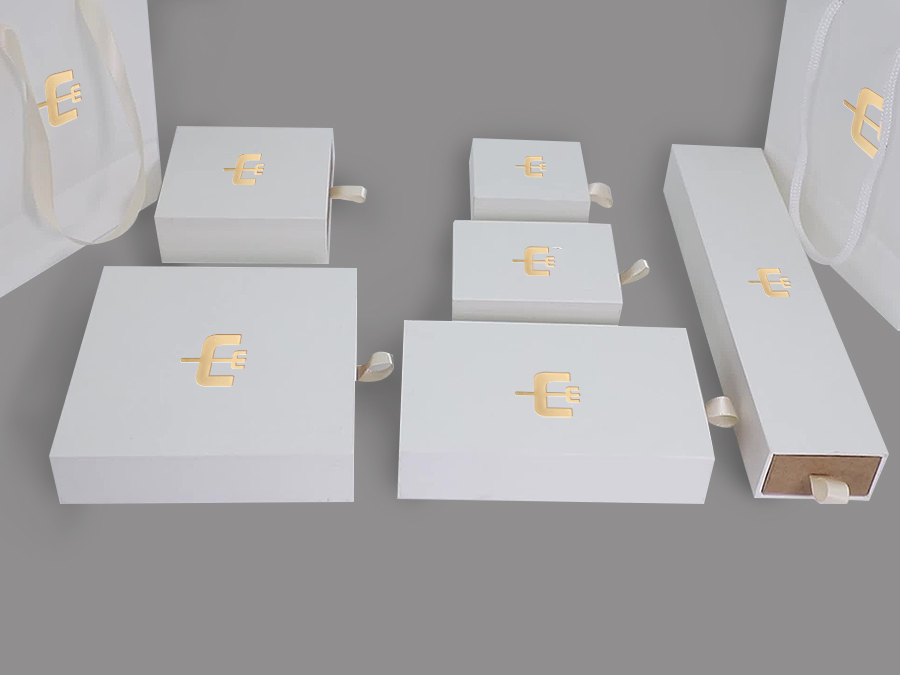 Gold stamping paper drawer boxes