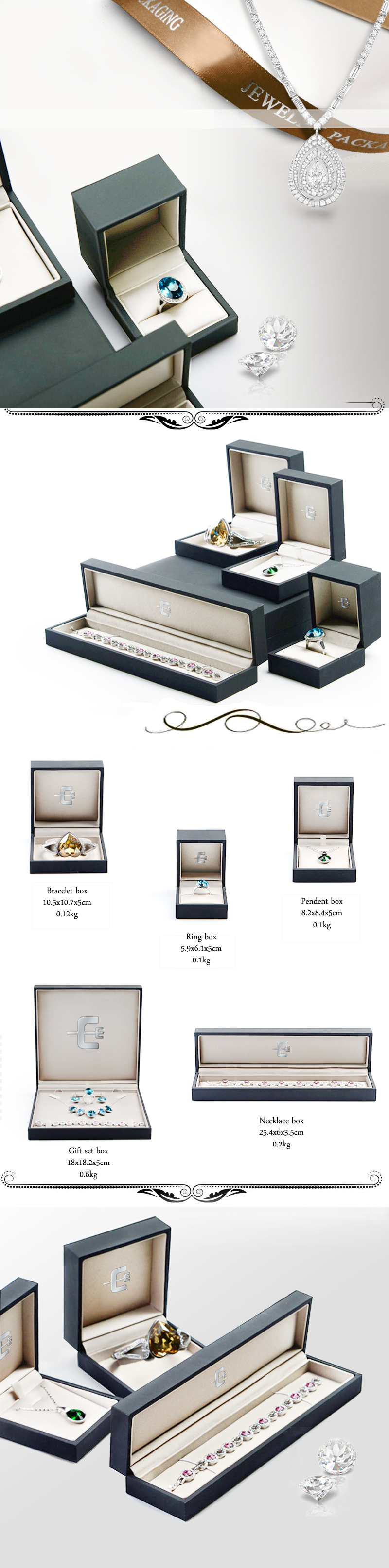 Elegant jewelry boxes