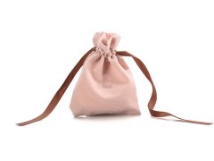 Faux suede jewelry pouch