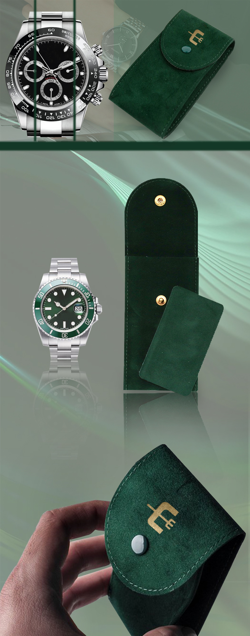 Custom pouch for Rolex