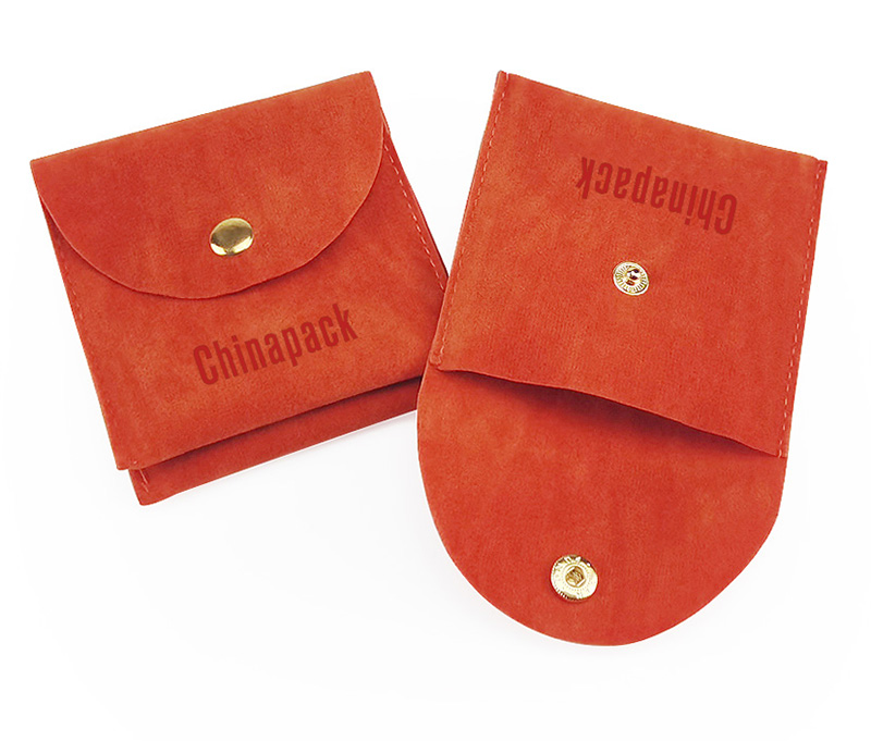 Velvet jewelry bags with logo