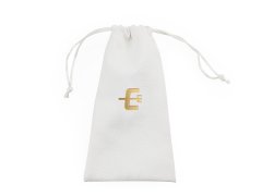 White leather pouch bags