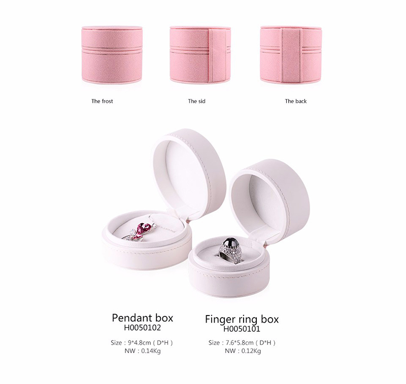 Pink jewelry round box