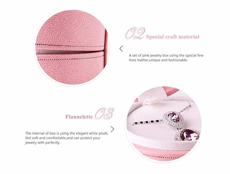 Pink jewelry round box