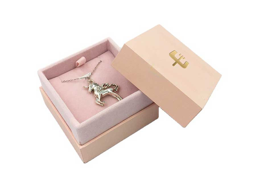 Gold logo jewelry box