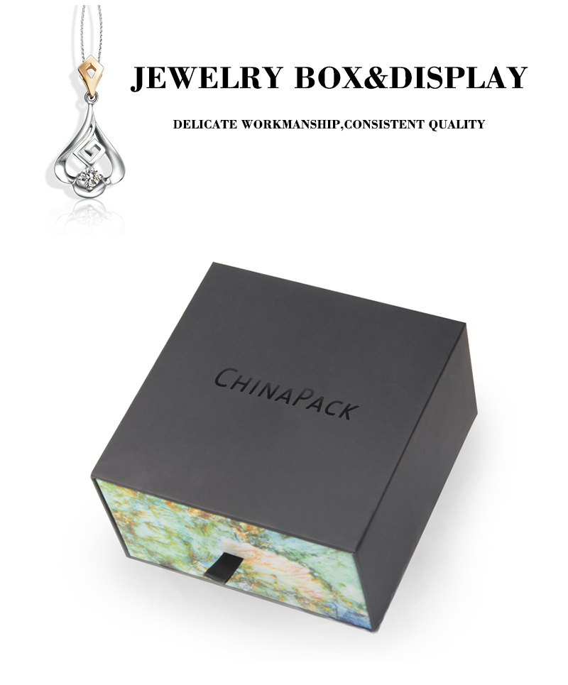 Black drawer jewelry box