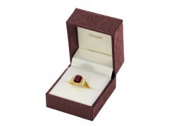 Ring jewelry leather box