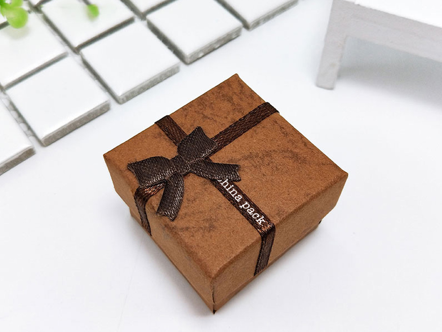 Ribbon bow ring paper box