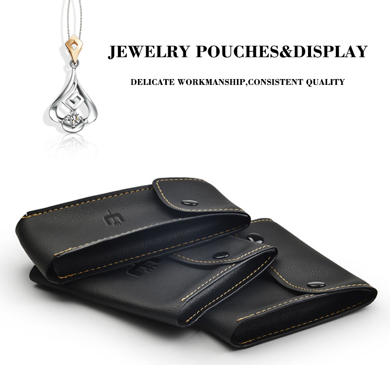 leather jewelry bags with logo