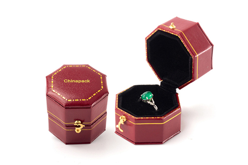 black plastic ring jewelry box