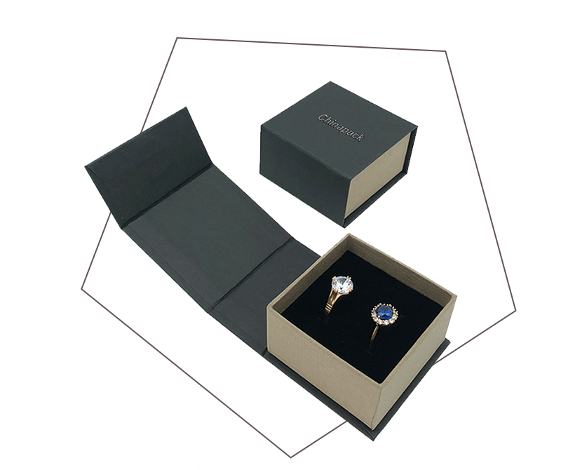 black paper jewelry box