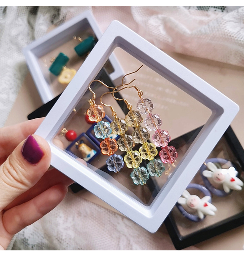 transparent jewelry display