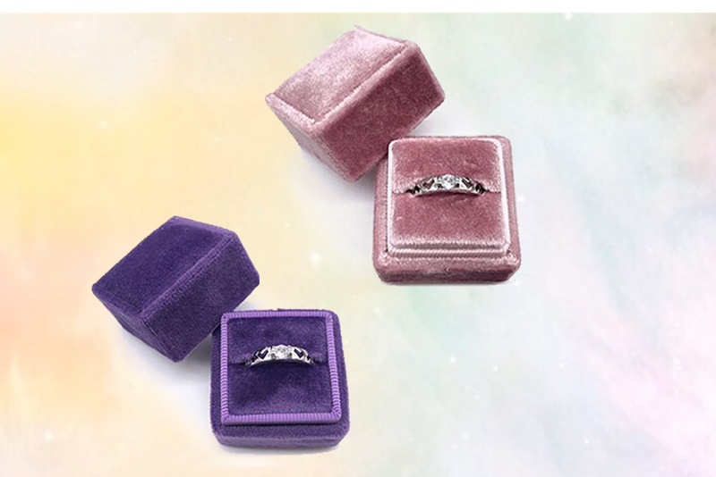 velvet packaging box for jewelry