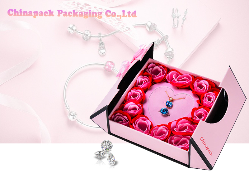 pink rose ribbon jewelry box