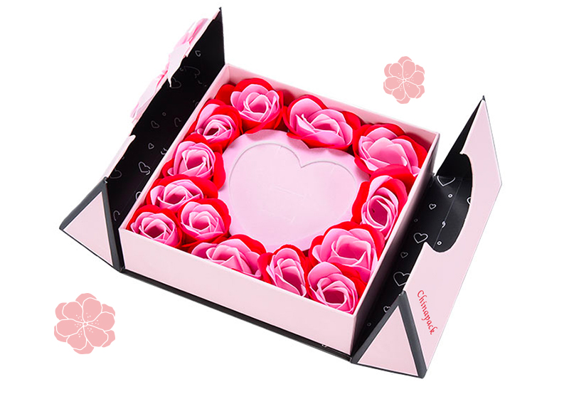 pink rose ribbon jewelry box