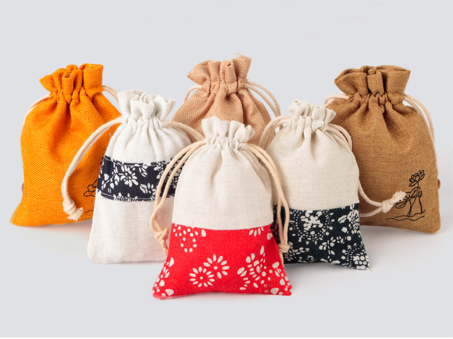 linen jewelry pouch