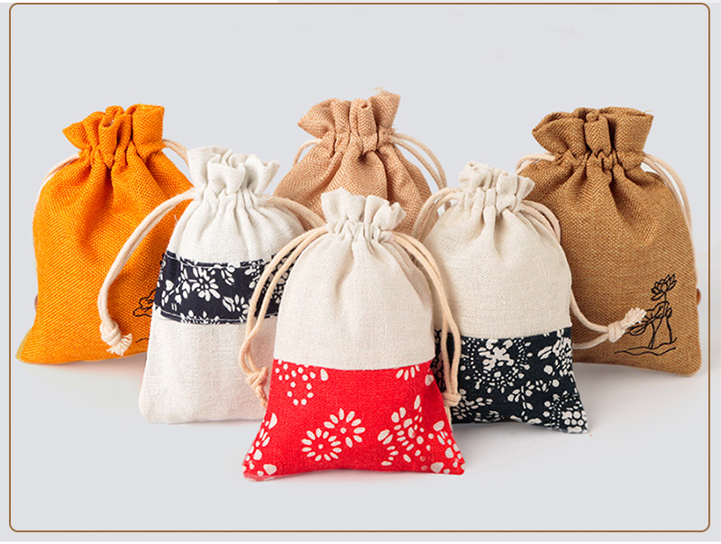 linen jewelry pouch