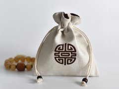 Canvas jewelry pouch