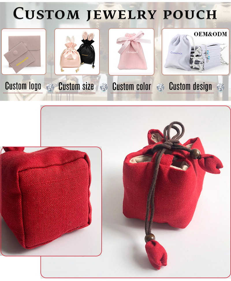 red jewelry pouch