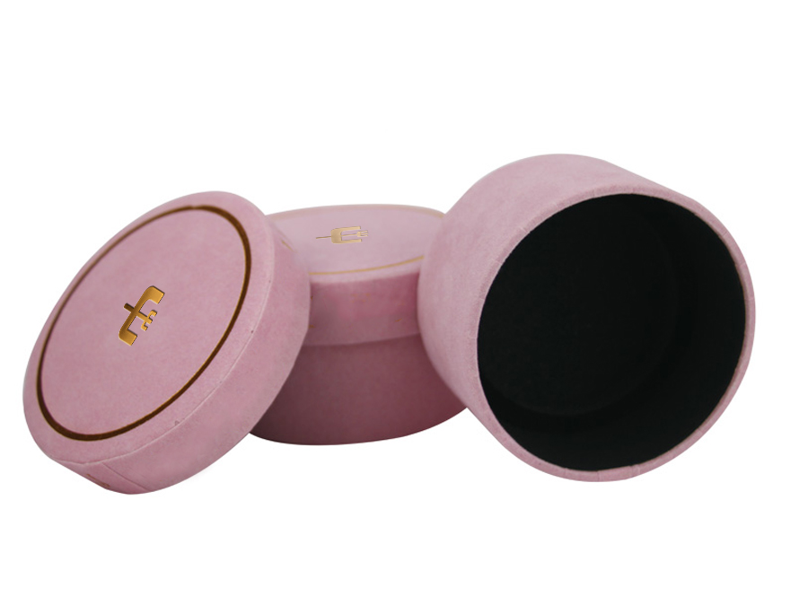 JRR002 round velvet jewelry box