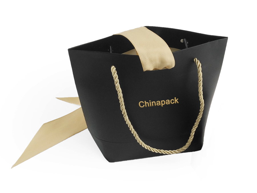 PB004 black paper bags