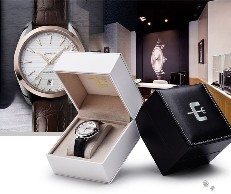 WPB012 Custom Luxury Black Plastic Men Watch Packaging Box W