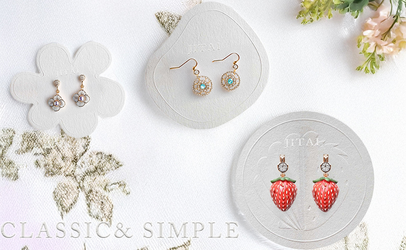 JTC010 flower design jewelry card