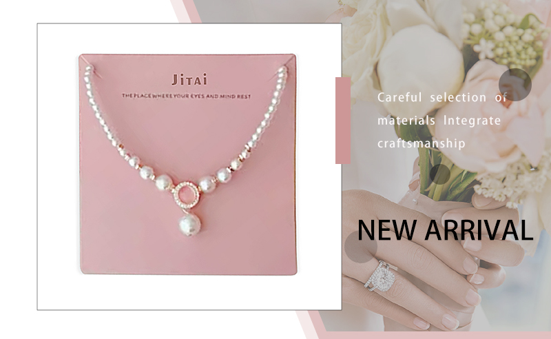 JTC023 cute pink jewelry card