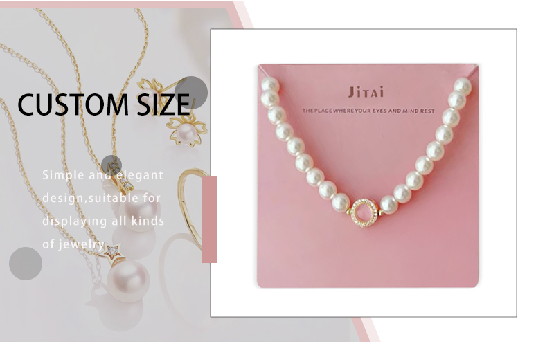 JTC023 cute pink jewelry card