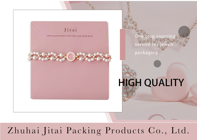 JTC023 cute pink jewelry card
