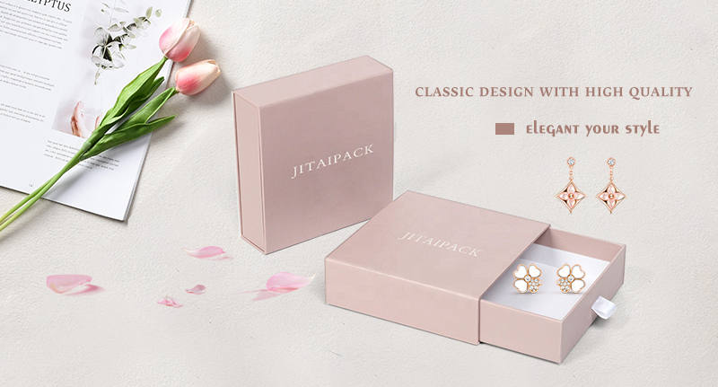 JDB028 pink minimalist drawer jewelry box