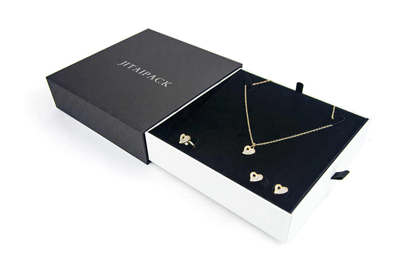 JDB030 black and white drawer jewelry box
