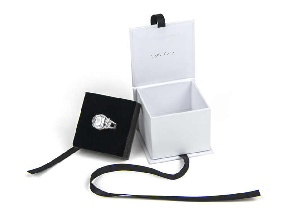 JFB040 white ribbon jewelry box