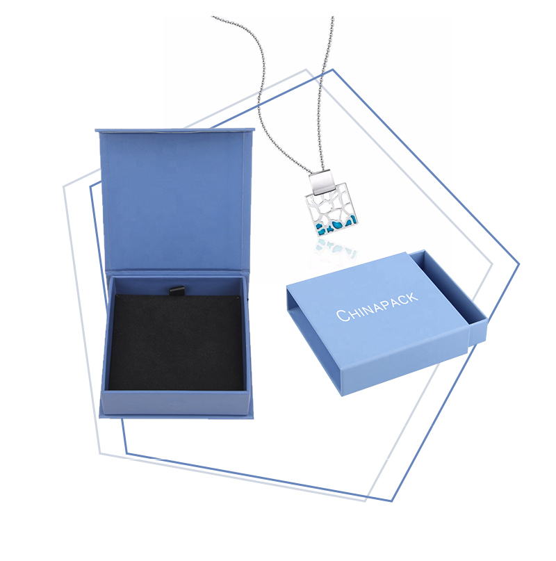 JFB012 simple blue jewelry box