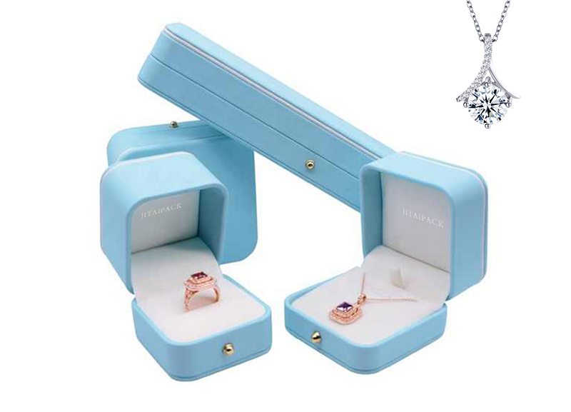 JPB077 cyan jewellery packaging set