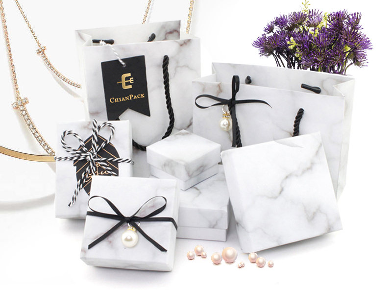 JRB011 marble grain jewellery packaging