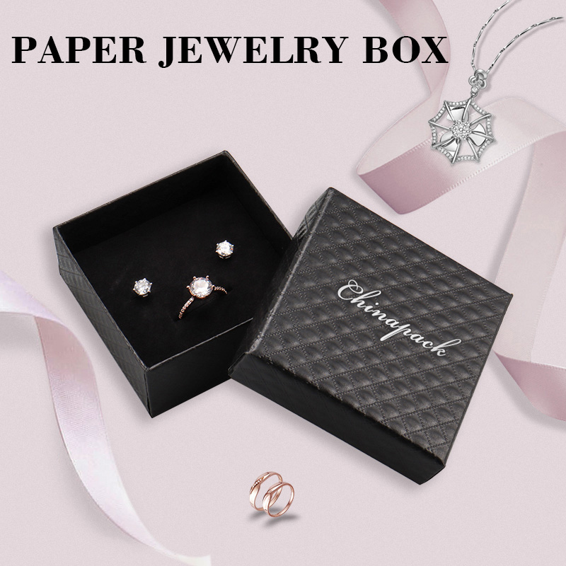 JTB015 black lattice jewellery packaging