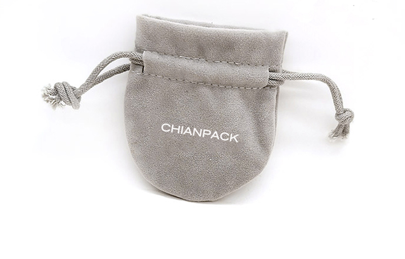 JPD006 grey jewellery drawstrings pouch