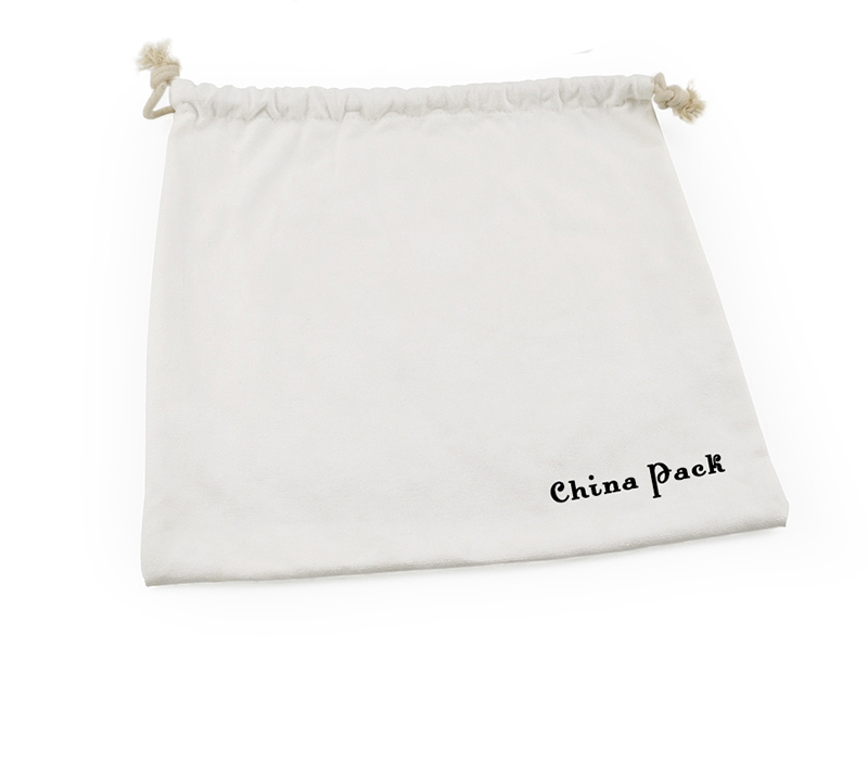 JPD009 white jewellery drawstring pouch