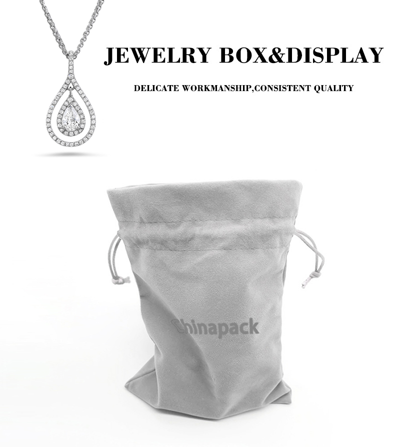 JPD012 grey jewellery pouch