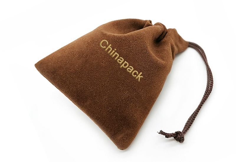 JPD013 brown jewellery drawstring pouch
