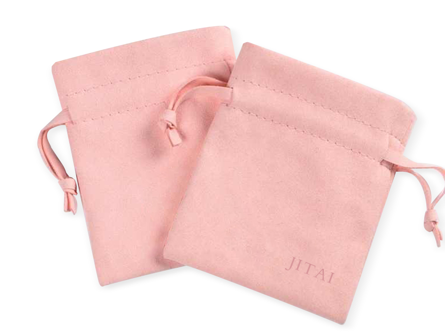 JPD087 pink jewellery drawstring bag