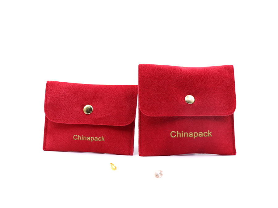 JPF011 red jewellery flap pouch