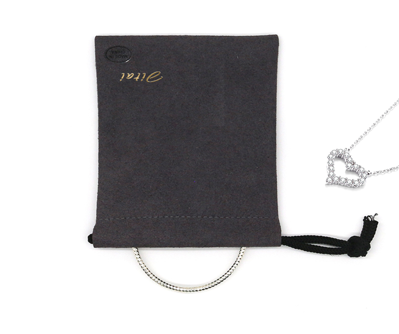 JPD064 black jewellery drawstring pouch