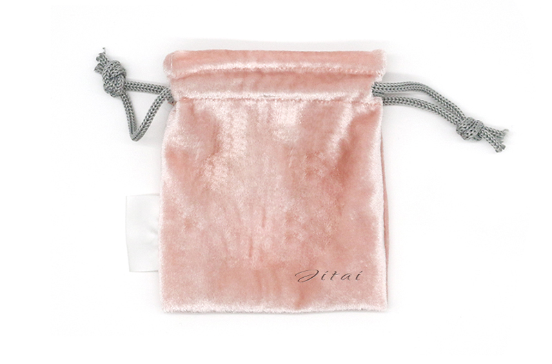 JPD065 pink velvet jewellery pouch