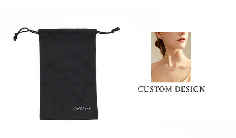 JPD068 black velvet jewellery pouch