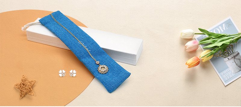 JPD070 linen jewellery pouch